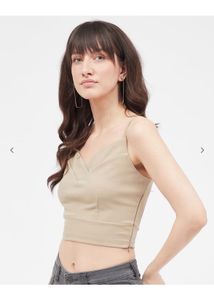 Cute Beige Crop Top