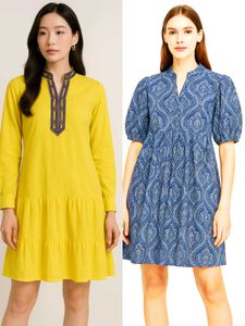 Flared & Fit Combo Dress