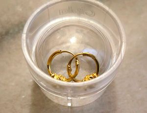 Baby girl pure gold earrings