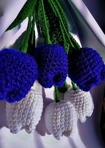 Crochet Tulip🌷 Bouquet💐 - Handmade Knitted Flowe