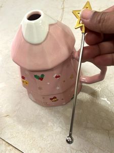 Christmas Tree Ceramic Mug - Pink