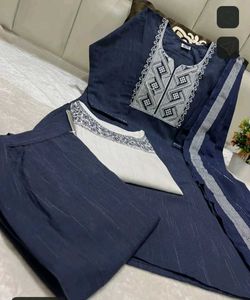 Elegant Navy Blue Kurta Set