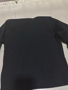 Black Square Neck Full Hands Crop Top