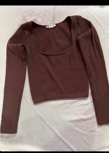 ZARA ribbed Fitted Stretchable Top