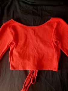Orange Colour Crop tank Top