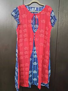Stylish Red & Blue Kurta