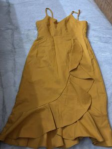 Mustard Ruffle Dress