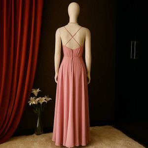 Elegant Pink Maxi Dress