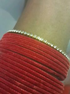 Beautiful Cherry 🍒 Red Colour 😍 Velvet Bangles