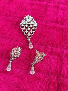 Silver Plated Pendant N earings