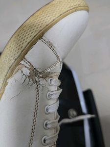 White Leather Casual Shoes