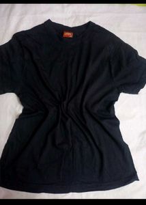 Black Plain Tshirt Pure Cotton