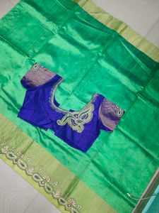 Beautiful Magham Work Saree With Blouse