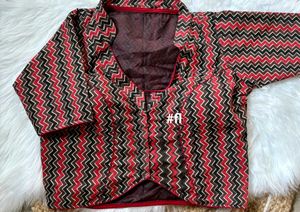 *Ajrakh collar Blouses**Pure vegetable dye fabri