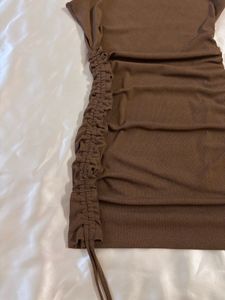 H&amp;M Brown Drawstring Dress