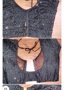 Black Sequence Blouse