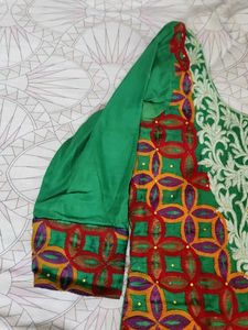 Green Embroidered Kurta