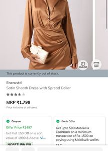 Satin Mini Shirt Dress