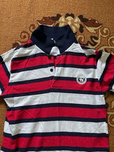 Striped Long Sleeve Polo