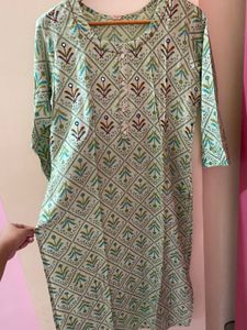 Threadwork Green Kurta