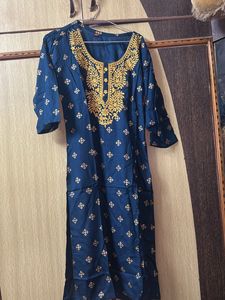 lekhnavi neck embroidery kurti