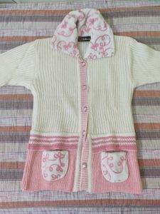Cream And Pink Sweater