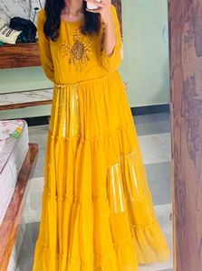 Yellow Tiered Maxi Dress
