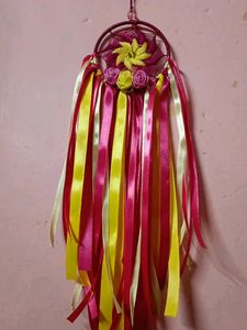 Pink &amp; Yellow Spiral Dreamcatcher