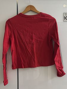 Red Graphic Ohio Crop Top