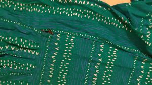 Green Patterned Maternity Knee Length Kurtha