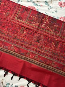 Red Floral Saree