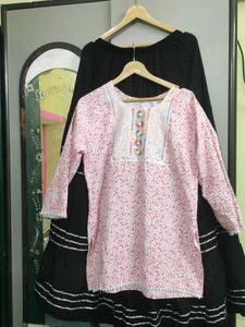 Floral Embroidered Tunic & Skirt