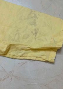 Yellow Embroidered Shirt style kurti