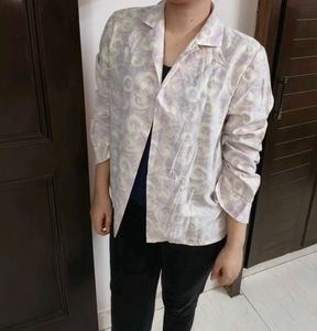 Women Printed Design Casual Open Shrug
