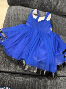 Blue Party Wear soft Net Dress
