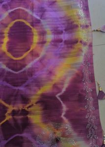 Elegant Tie-Dye Saree