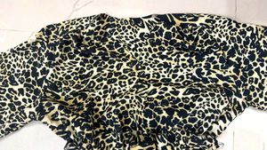 Leopard Print V-Neck Top