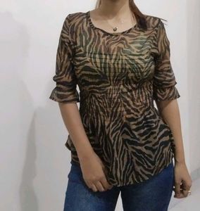 Animal Print Top