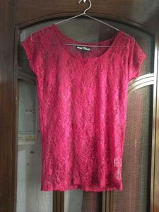 Pink Lace Top
