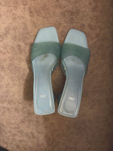 Zara Blue Heeled Sandals