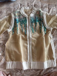 Sheer Sequin Embellished Jacket