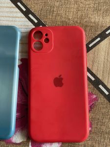 Iphone 11 Hard Cover And red Silicon Case