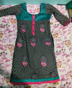 Green Colour Patiala Set