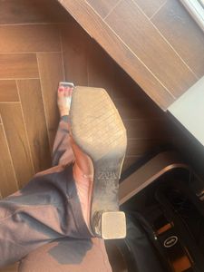 Zara Silver &amp; Clear Slide Sandals
