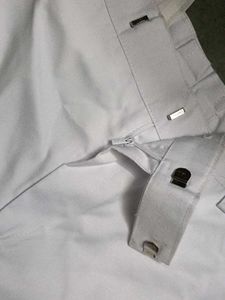 best white pant&amp;shirt combo for students Mens