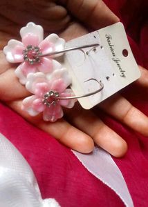 Mini Pink Flower Earrings&#34;