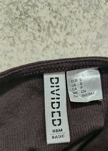 H&amp;M Ribbed Coffee Brown Top