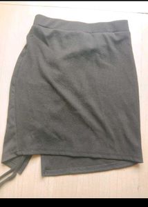 Ruched Tie Mini Skirt