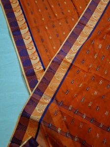 New Orange Embroidered Saree 🎶