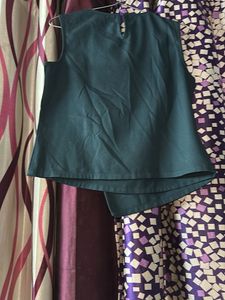 Emerald Green Embellished Sleeveless Top